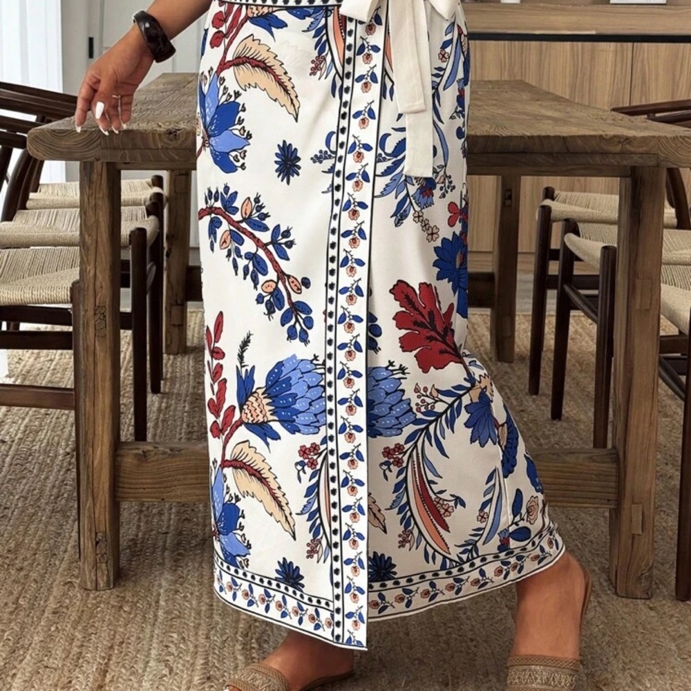 Floral Print Maxi Skirt